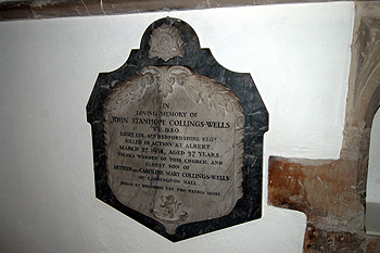 John Collings-Wells memorial in the chancel June 2012